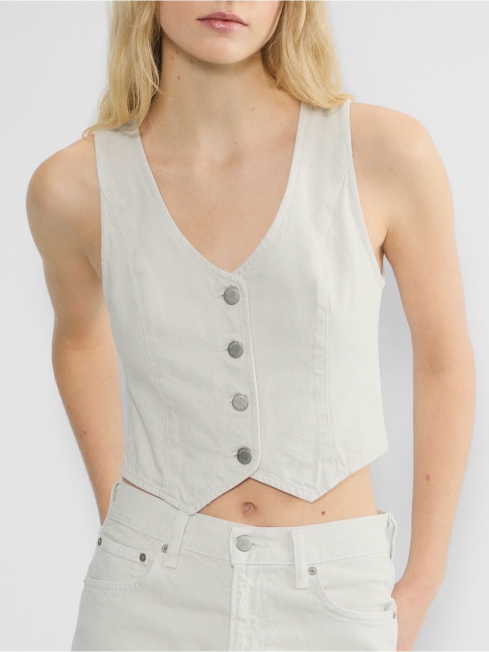 Denim Forum Women's Button-Front Vest Brown Small NWT